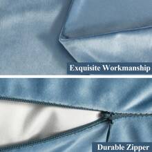 2PCS Dusty Blue Large Body Pillow With Velvet Cover- Breathable Full Body Pillow For Side Sleeper - Soft Long Bed Pillow For Adults - 20 X 54 Inch