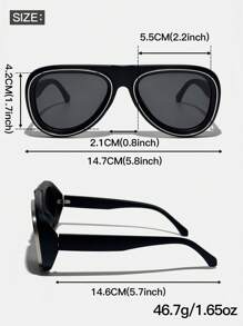 1pc Classic Travel Frame Candy Colored Y2K Retro Street Fashion Fashion Glasses, Vacation For Summer Beach Vacation,Outdoor,Travel
