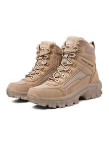 Men's Outdoor Hiking Shoes, Professional Training Shoes, Breathable Fabric Athletic Sneakers, Anti-Slip Outdoor Shoes, Boots, High-Top Boots, Outdoor Hiking Boots