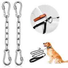 2/1 pièce Boucle métallique de rechange pour collier de chien, crochets de sécurité à double extrémité anti-morsure pour laisses de chien, attache lourde pour collier à griffes, harnais pour chiens