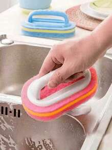 1pc Home & Kitchen Cleaning Tool, Ceramic Tile & Dishes Scrub Brush