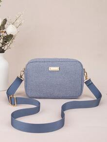 2025 New Style Men's Solid Color Casual Crossbody Camera Bag For Street, Sports - Blue - View 2