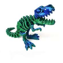 1 pieza de 17cm Figura de esqueleto de Tiranosaurio Rex impreso en 3D en múltiples colores a elegir, adorno o figura impresa en 3D de Tiranosaurio Rex, ideal como regalo de cumpleaños o juguete artesanal