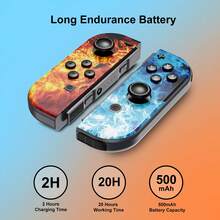 Controller For Switch, Replacement Wireless Controllers Support Dual Vibration/Wake-Up/Motion Control(2 Colors Option) - 冰與火 - 查看 3