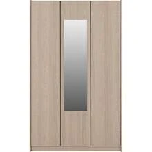 Seconique Paris 3 Door Mirrored Wardrobe In Smoked Ash Effect - SmokedAshEffect1 - View 2