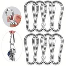 10 pezzi Moschettoni da arrampicata da 60mm, durevoli e lisci, adatti per appendere cesti di fiori, campeggio, escursionismo, attrezzature fitness, ganci per uso esterno