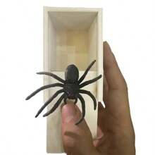 Caja de broma de araña original, juguete de caja de madera divertido, caja de regalo sorpresa divertida para Navidad, Halloween, broma práctica y kit de regalo sorpresa, sorprende a tu familia y amigos con este divertido juguete de caja de madera con araña. ¡Caja de madera creativa hecha a mano!