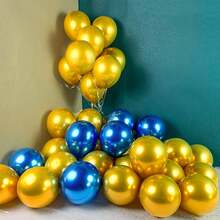 10/20/30/50 个金色气球，不同尺寸 12 10 5 英寸，用于花环拱门，镀铬金属金色气球，用于生日、婴儿洗礼、毕业典礼、婚礼、周年纪念派对装饰 - 金色 - 查看 5