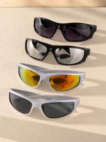 4pcs/3pcs/2pcs/1pc New Fashion Glasses For Outdoor Sports Cycling Eyewear, Unisex For Summer Beach Vacation,Outdoor,Travel