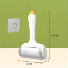 1pc Cute Duck Shaped Portable Lint Remover Roller, Washable Reusable Sticky Dust Cleaner For Clothes, Pets