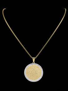 Medalha dos Sete Arcanjos Colar de Anjo para Mulheres e Homens, Aço Inoxidável, Selo de Proteção de Salomão