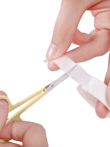 HMQ beauty 1pc Stainless Steel Eyebrow Scissors, False Eyelash, Nose Hair, Beard & Eyebrow Trimmer, Facial Hair Removal Tool - Gold - View 4