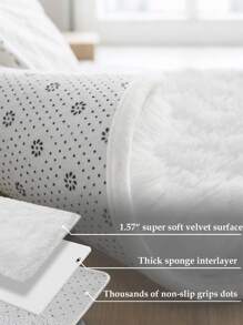 White Carpet Suitable For Living Room, Large Fluffy Bedroom Rug, Large Thick Soft Indoor Baby Carpet, Ivory Carpet For Boys And Girls Rooms, Dorms, Home Decor, Back To School