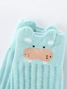 5 Pairs Cartoon Animal Ear Decor Mesh Children Socks, Breathable & Comfortable Short Socks For Girls Leisure Daily Wear, Summer Thin - Multicolor - View 8