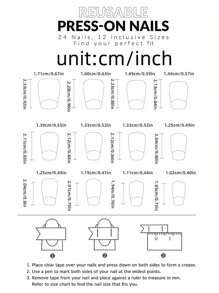 30pcs/Set Short Coffin Shaped Matte Brown Geometric French Manicure Artificial Nail Tips, Fits For Women & Girls