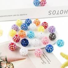 12 件，20 毫米时尚亚克力珠（包括雪花形亚克力珠）适用于 DIY 手工艺品、珠笔、钥匙扣吊坠等 - 彩色 - 查看 4