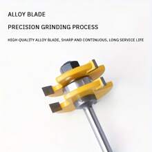 Bộ 2 mũi đục mộng và chốt cao cấp - Tay cầm điều chỉnh chính xác, mũi đục hình chữ T phù hợp với gỗ mềm, gỗ cứng, MDF, ván dăm, ván ép, ván composite - Giải pháp chế biến gỗ đa năng - Nhiều màu - Xem 3