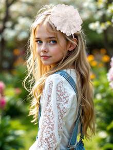 1pc Lace Flower Headband For Girls, White Floral Bow Hairband, Toddler Girl Hair Hoop, Spring Birthday Wedding Headdress, Elegant Headwear Gift, Kids Hair Accessories.