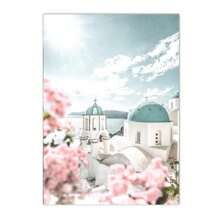 1pc/3PCS Wall Arts Posters Frameless/Framed Travel Flower Beach Landscape European Building Wall Art Canvas Painting Nordic Poster And Print Modern Pictures Living Room Home Decor Coastal Decor Coastal Decor Beach Decor ,Wall Art With Frame