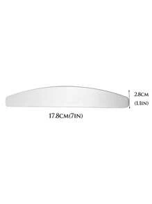 1 pezzo Cuscinetto di levigatura e lima per unghie in acciaio inossidabile semicircolare (pezzi di lima per unghie di ricambio venduti separatamente)