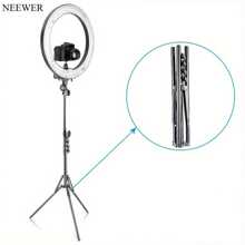 NEEWER NEEWER Trépied pliant de 1,5 m/59,06 pouces pour diffusion en direct mobile, support de lampe d'appoint, support de lumière circulaire anti-pliage, équipement extérieur, support de sol