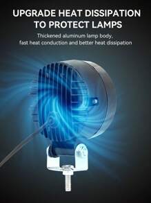 CyberDyer Faróis de neblina LED 20W para motocicleta, holofotes redondos de 3 polegadas para motocicleta, faróis de neblina, luzes dianteiras auxiliares 12V 24V, brancos (inclui interruptor)