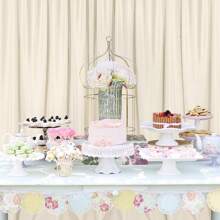 Party Backdrop Curtains, Rod Pocket Fabric Curtains, Fabric Backdrop Curtains, Party Decorations, 5 X 7/8/10 Feet, 1/2 Panels