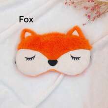 1pc Cute Plush Fox, Sloth, Bear Sleeping Eye Mask