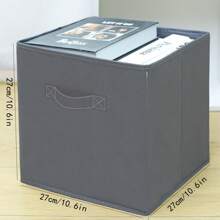 1 pièce Boîte de rangement carrée en tissu non tissé coloré, organisateur pliable sans couvercle pour vêtements/articles, bac de stockage multifonctionnel