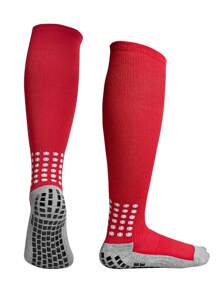 1 Pair Children Soccer Socks, Boys Professional Sports Socks With Anti-Slip Dots, Thick Terry, Knee-High, Suitable For Boys & Girls Ages 7-12