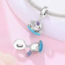 1 Pc Silver Plated Charm Cute Marine Life Dolphin Turtle Mermaid Bead Pendant For Original Bracelet Necklace DIY Jewelry Making Fit Women Birthday Gift