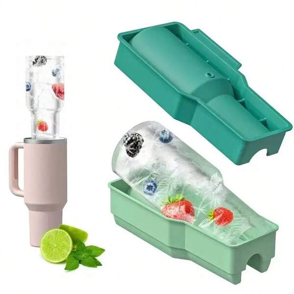 1pc 30Oz-40Oz Water Bottle Silicone Ice Cube Tray With Cover & Storage Box, Easy Release Ice Maker For Whiskey & Cocktail,