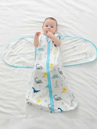 1 件婴儿睡袋襁褓，预防惊吓反射，四季皆宜，新生儿纯棉包裹毯，透气