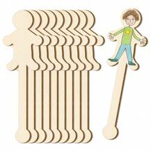 10pcs Humanoid Craft Sticks - Humanoid Craft Sticks, Wooden Craft Sticks For DIY Projects And Home Decoration, Party & Birthday Gifts, Eid Gifts