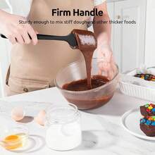 2pcs/4pcs Silicone Spatula Set, Baking Utensils For Mixing, Stirring, Scraping - Black - View 9