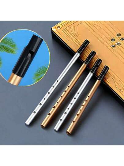 1 szt. Profesjonalny irlandzki gwizdek blaszany, flet metalowy z kluczem C/D, lakierowany, wysoki zakres tonów, odpowiedni do występów i ćwiczeń muzycznych