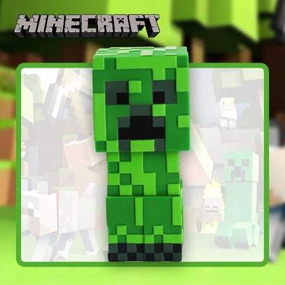 Minecraft 1pc Official  Creeper Piggy Bank, Creative Anti-Drop Cartoon Piggy Bank, Suitable For Living Room And Bedroom Decor, Ideal Gift For Halloween, Christmas, Thanksgiving, For Family And Friends