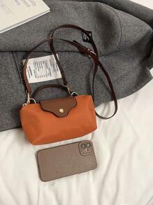 1 pieza Bolso de mano de moda de estilo cuadrado pequeño, bolso de mujer de hombro y bandolera versátil y a la moda, monedero mini de unicolor, apto para teléfono, monedas, lápiz labial, uso diario, ir al trabajo