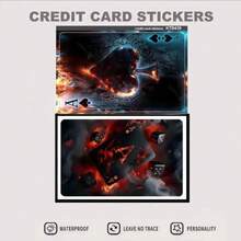 Cool Anime Spades A Gambling God No Fade Small Large Chip Sticker Film Skin Cover For Debit Credit Card Decorative Stickers - Multicolor - View 5