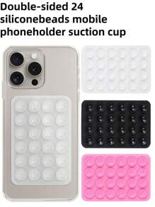 2pcs/4pcs Double-Sided Silicone Phone Holder Suction Cup A Must-Have For Travel, Suction Cup Phone Mount, Silicone Suction Phone Case Adhesive Sticky Phone Grip Hands - Free Phone Grip Silicone Sucker Phone Holder Pad Compatible With IPhone & Android.Travel Essentials Silicone Suction Phone Case Mount Applicable Scenes: Gym, Dancing, Makeup, Video Conferencing, Bathroom Shooting Fixed Bracket, Gift For Friends And Teachers