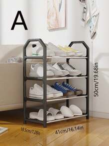 1 peça de sapateira simples para entrada, prateleira de armazenamento integrada multicamadas, sapateira e cabideiro combinados, à prova de poeira, economiza espaço, econômico, para quarto, dormitório