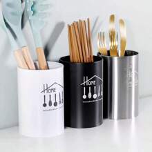 1pc Stainless Steel Chopstick Holder, Kitchen Tool, Tabletop Cutlery Organizer, Draining, Suitable For Kitchen, Dining Room, Outdoor Camping, Party, Housewarming Gift, Large Capacity Storage Box, Valentine's Day, Gift For Friends, Neighbors, Summer Camping Storage, Back To School Supplies