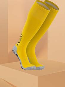 1 Pair Children Soccer Socks, Boys Professional Sports Socks With Anti-Slip Dots, Thick Terry, Knee-High, Suitable For Boys & Girls Ages 7-12