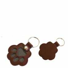 Cute Dog Paw Keychain, Cartoon Pet Hair Storage Leather Case Portable Pet Hair Memorial Keychain Pendant
