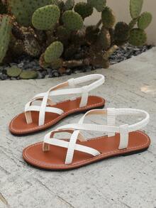 planare White Flat Sandals, Elegant Women Shoes Suitable For Casual, Party, Date, Daily Commute, Stable And Comfortable Wear, Fashionable And Graceful