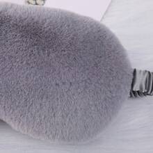 毛绒仿兔毛睡眠眼罩，透气亲肤仿丝遮光眼罩，适合秋冬季、学校、返校、旅行、旅行必需品、家居必需品、眼罩、睡眠眼罩 - 彩色 - 查看 2