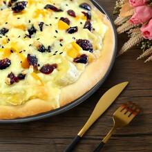 1/2pcs Pizza Pan, Round, Perforated, Non-Stick, Pies Outbreak, Steel, Mould, 32 Cm, Anthracite