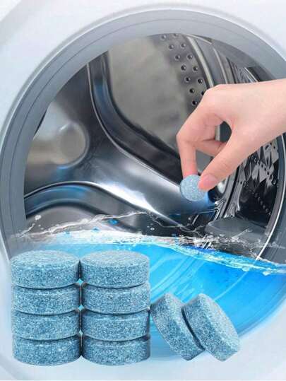 10/20/50/100pcs Washing Machine Cleaner Tablets - Deep Clean Drum And Tub, Suitable For Front Load, Top Load And HE Gaskets - Helps Remove Odor-Causing Residues, Pet Hair And Hard Water - For Septic Systems