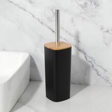1 Stück Badezimmerreinigungswerkzeug, Toilettenbürste mit langem Griff, Reinigungsbürste ohne tote Ecken, Haushaltsreinigungsset, Toilettenzubehör, schwarz und weiß optional