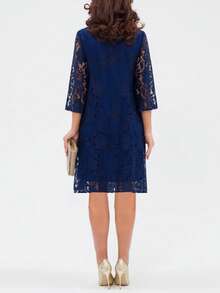 فستان حفلات أنيق، دانتيل متباين، مناسب للزفاف والسهرة والعطلات